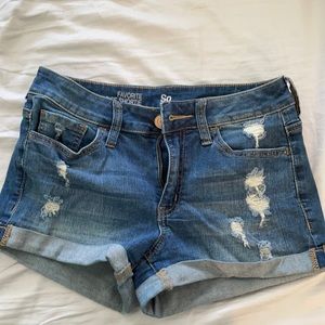 Juniors denim shorts
